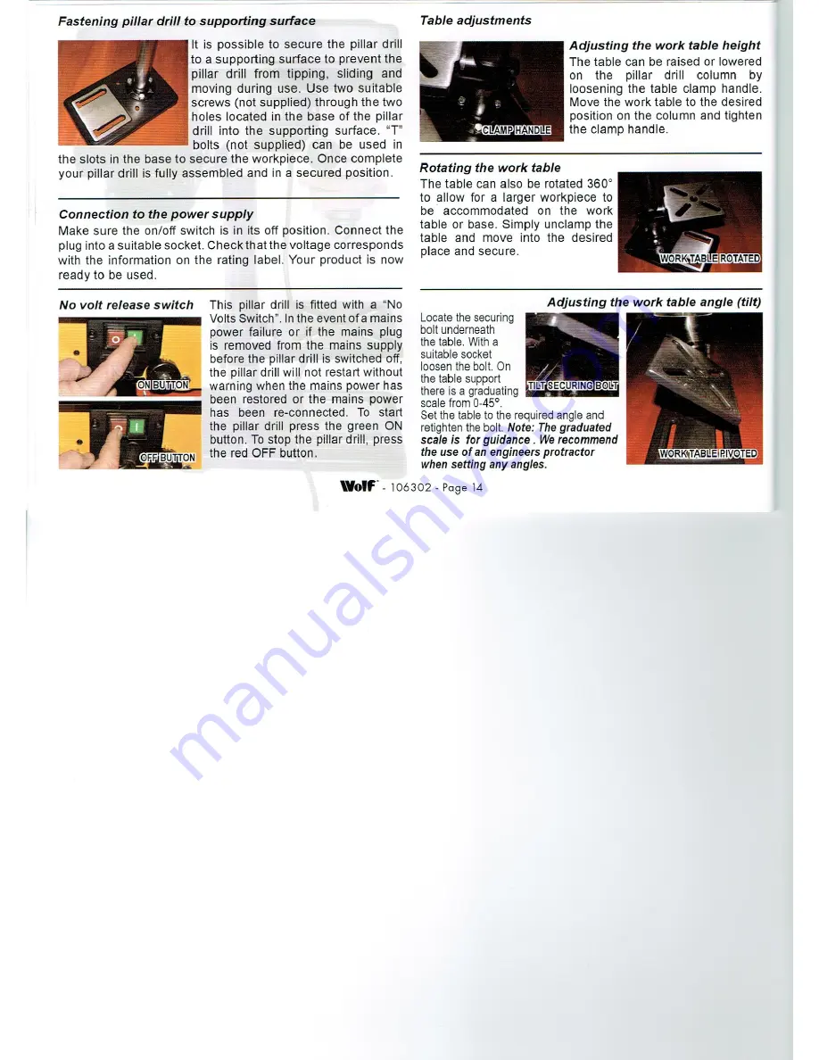 Wolf 106302 User Manual Download Page 14