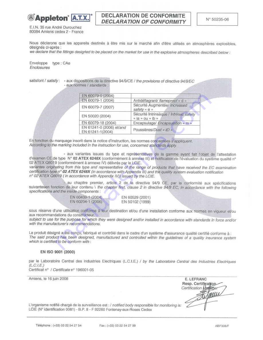 Wolf ATEX 400VA Operation And Maintenance Instructions Download Page 2