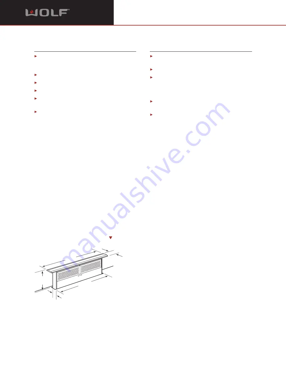 Wolf DD30I Planning Information Download Page 2