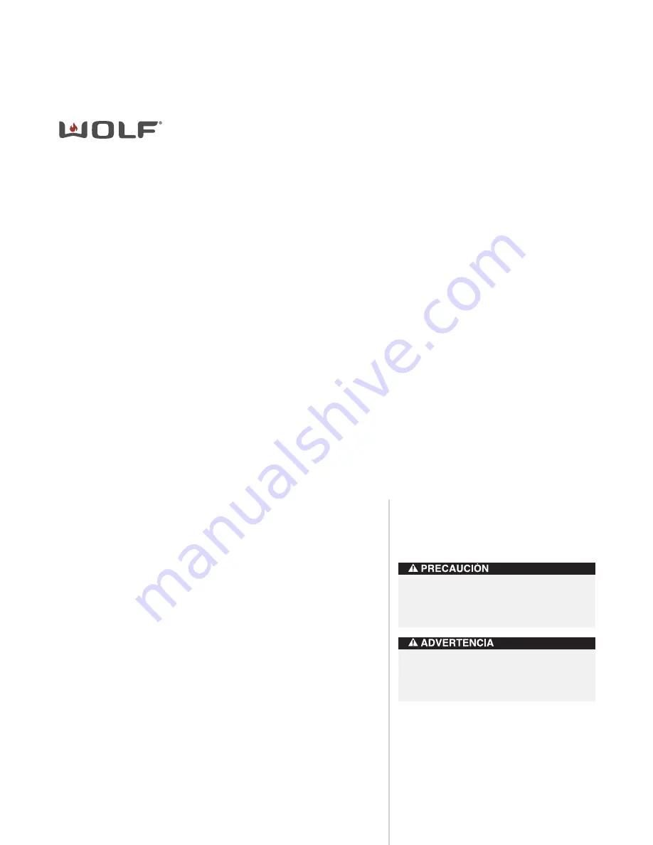 Wolf ICBCT15I/S Use & Care Information Manual Download Page 22