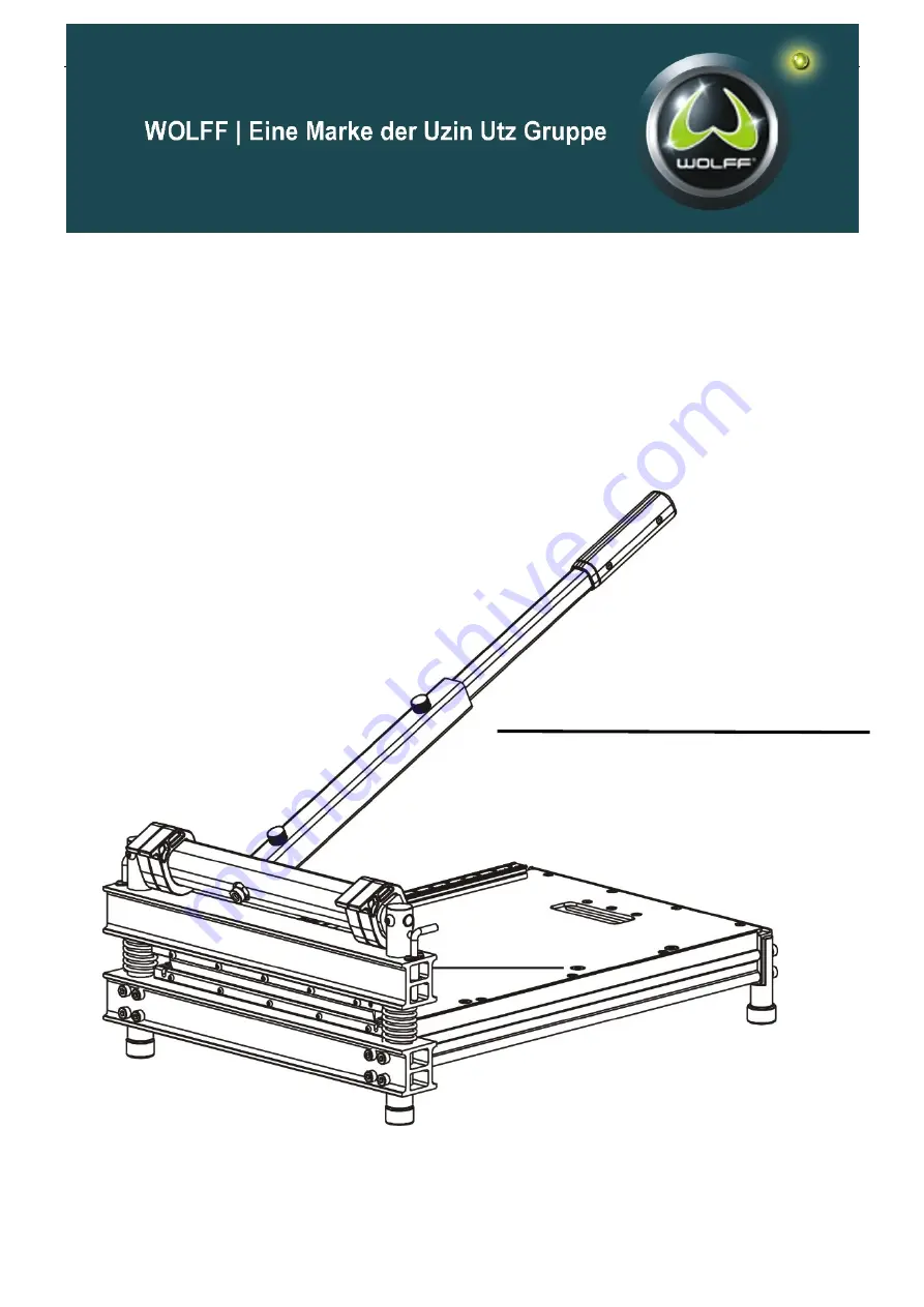 WOLFF WO 330 Translation Of The Original Instruction Download Page 1