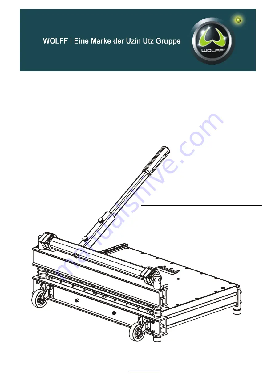 WOLFF WO 630 Translation Of The Original Instruction Download Page 1