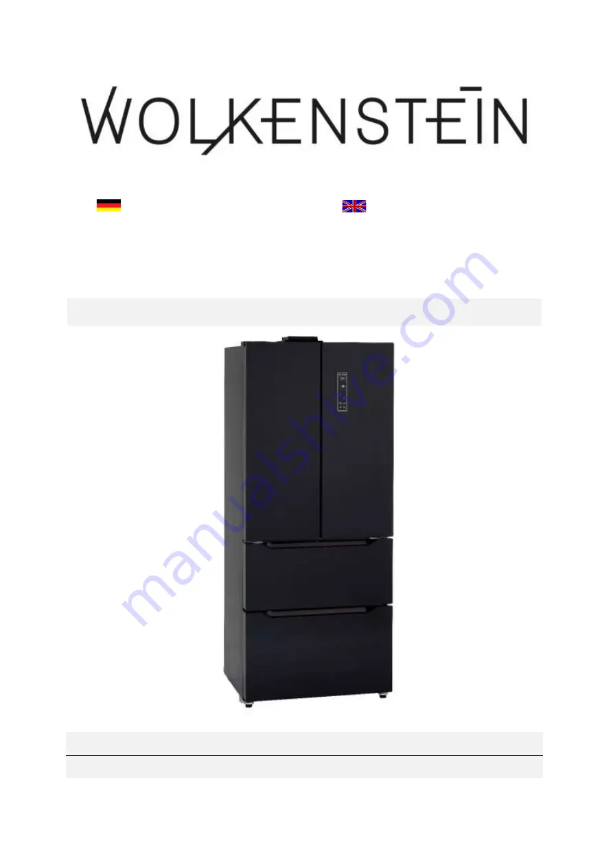 Wolkenstein WFD 410 A++ NF BG Скачать руководство пользователя страница 1