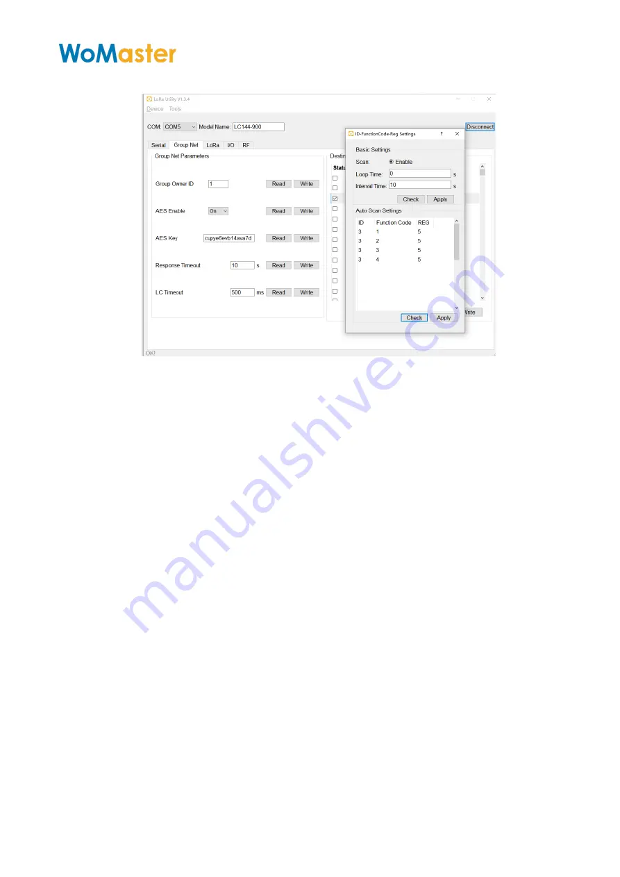 WoMaster LoRa LC144 User Manual Download Page 32