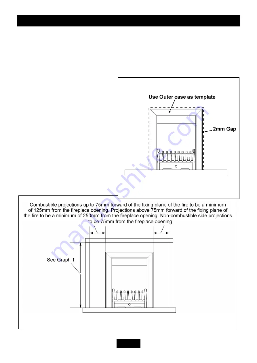 Wonderfire Gasflame 3 639 GFC Installer'S Manual Download Page 9