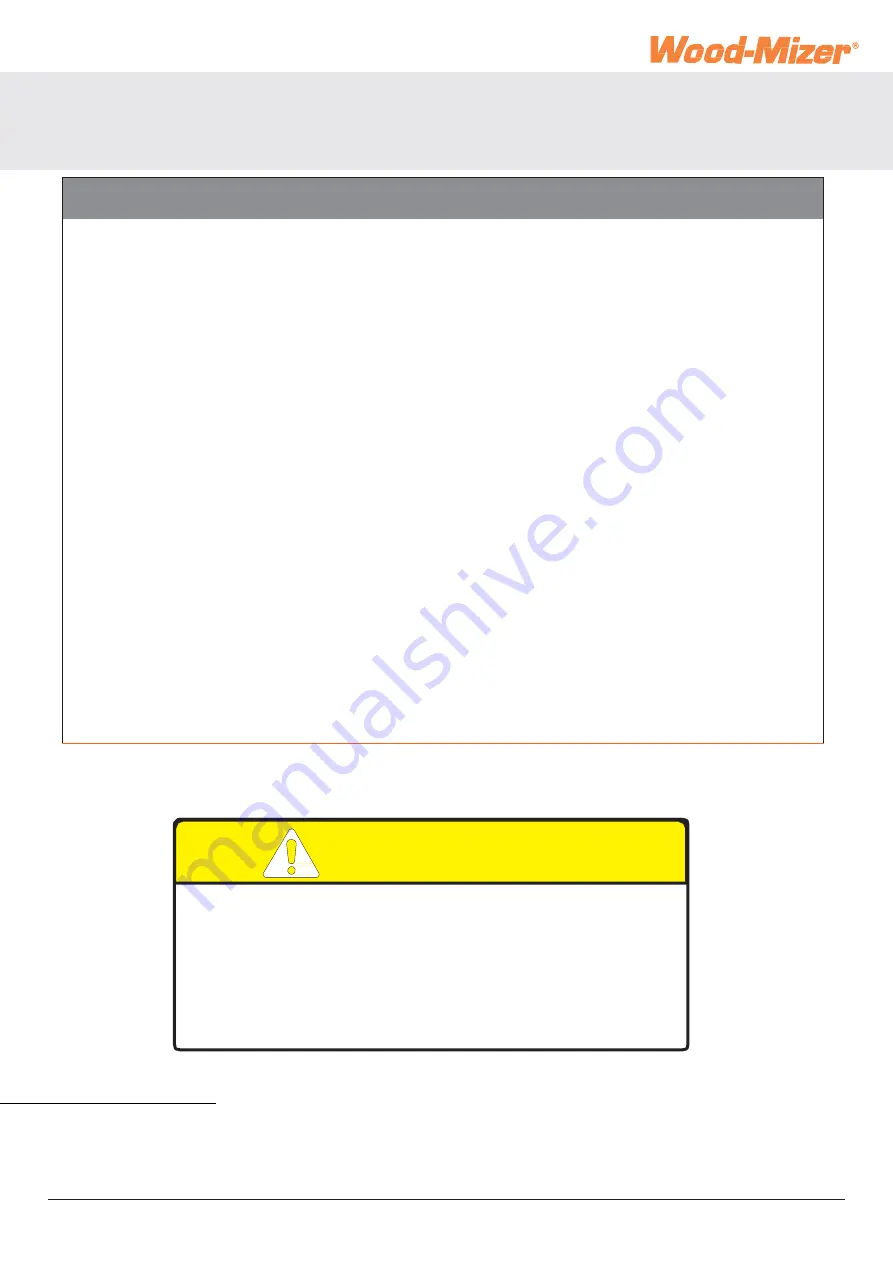 Wood-mizer HR250 Operation Manual Download Page 12