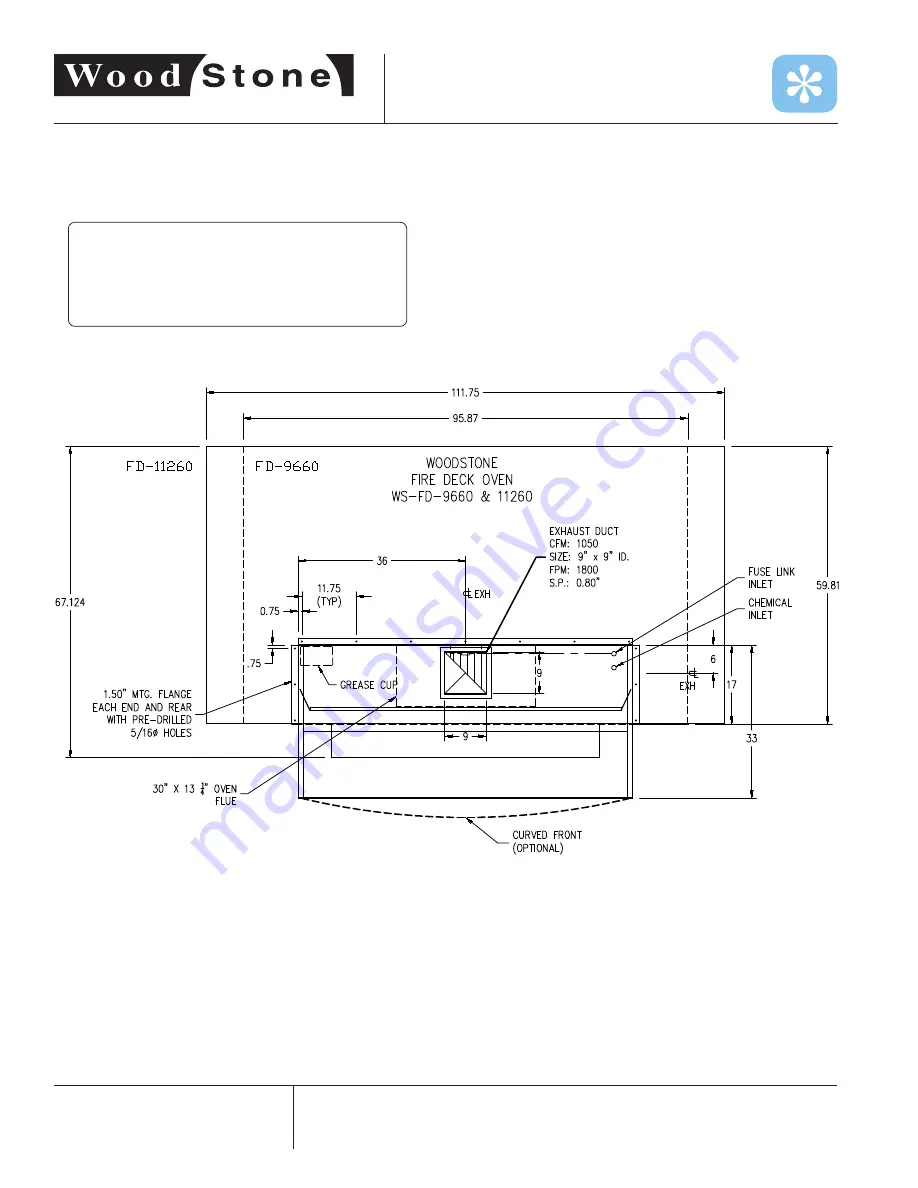 Wood Stone FIRE DECK 11260 WS-FD-11260-CL Installation And Operation Manual Download Page 16