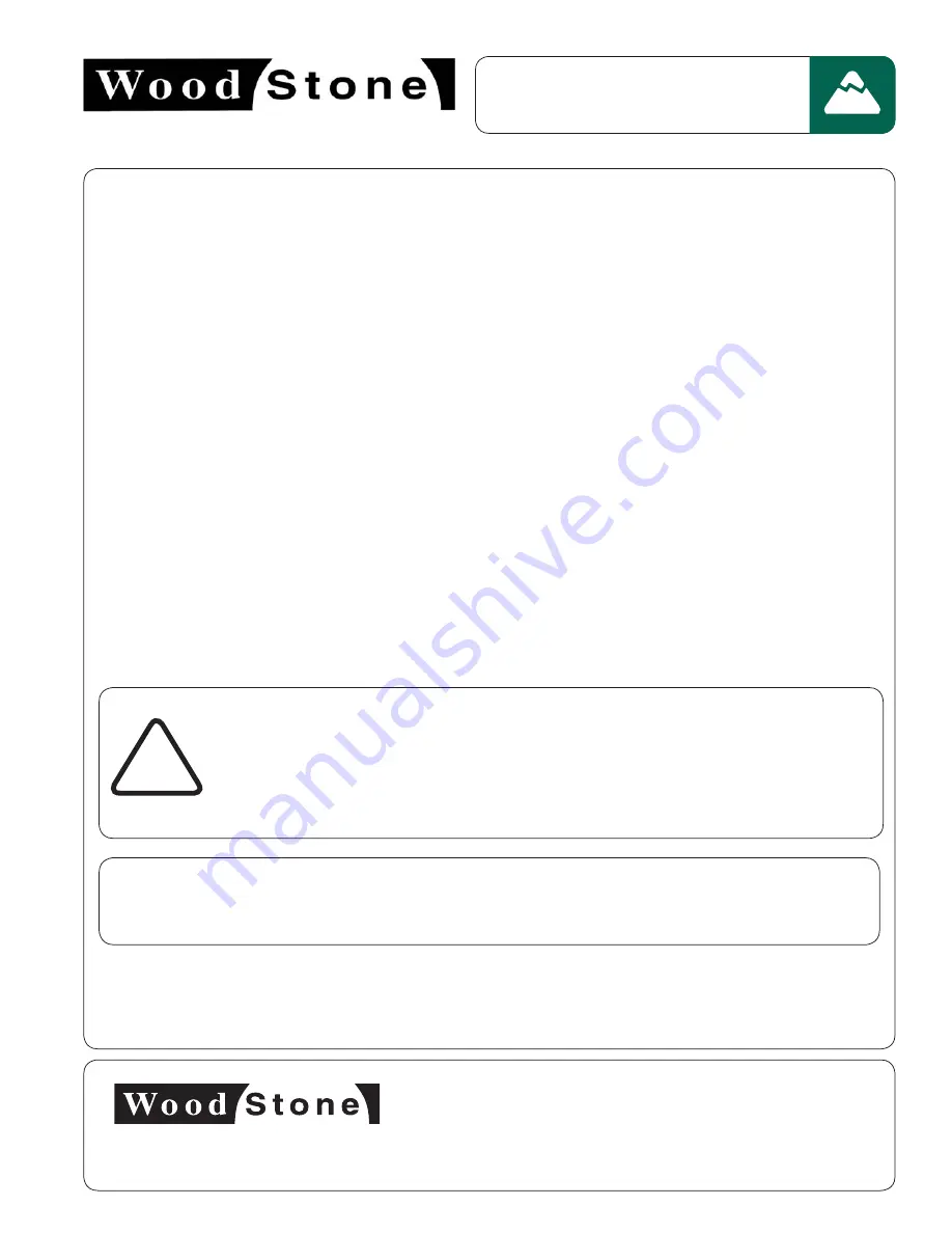 Wood Stone MT. ADAMS Installation And Operation Manual Download Page 7