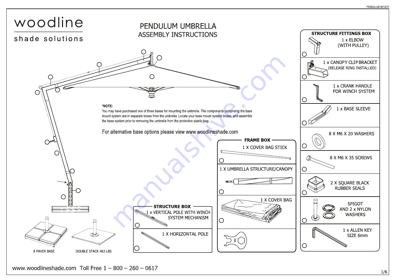 Woodline PE35SAS Assembly Instructions Manual Download Page 1