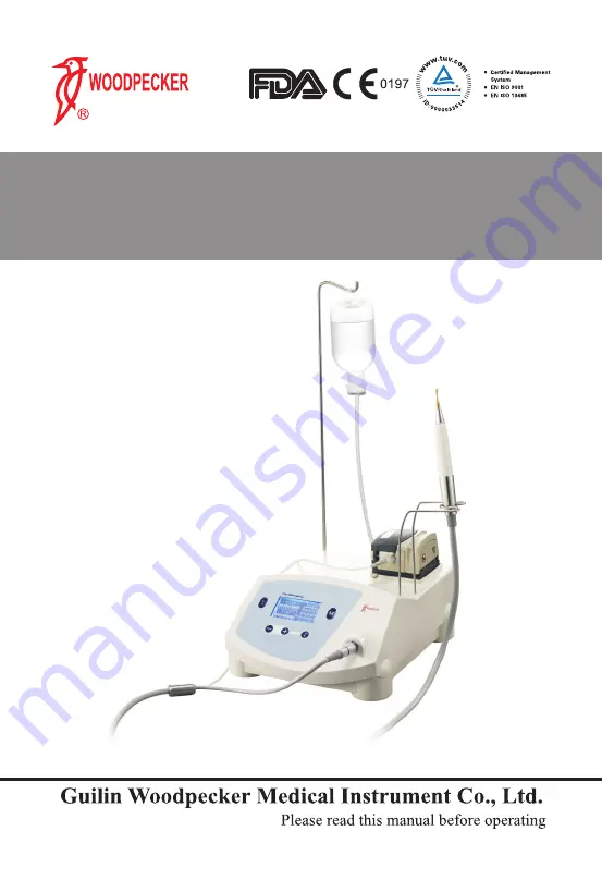 Woodpecker ULTRASURGERY Manual Of Use And Maintenance Download Page 1