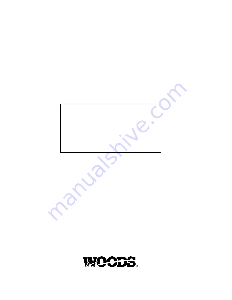 Woods BACKHOE 1050 Operator'S Manual Download Page 60