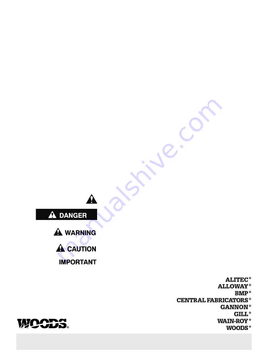 Woods RM550 Operator'S Manual Download Page 2