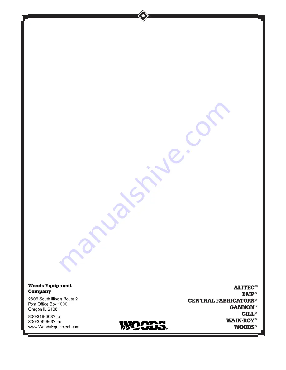 Woods Turf Batwing TBW144 Скачать руководство пользователя страница 71