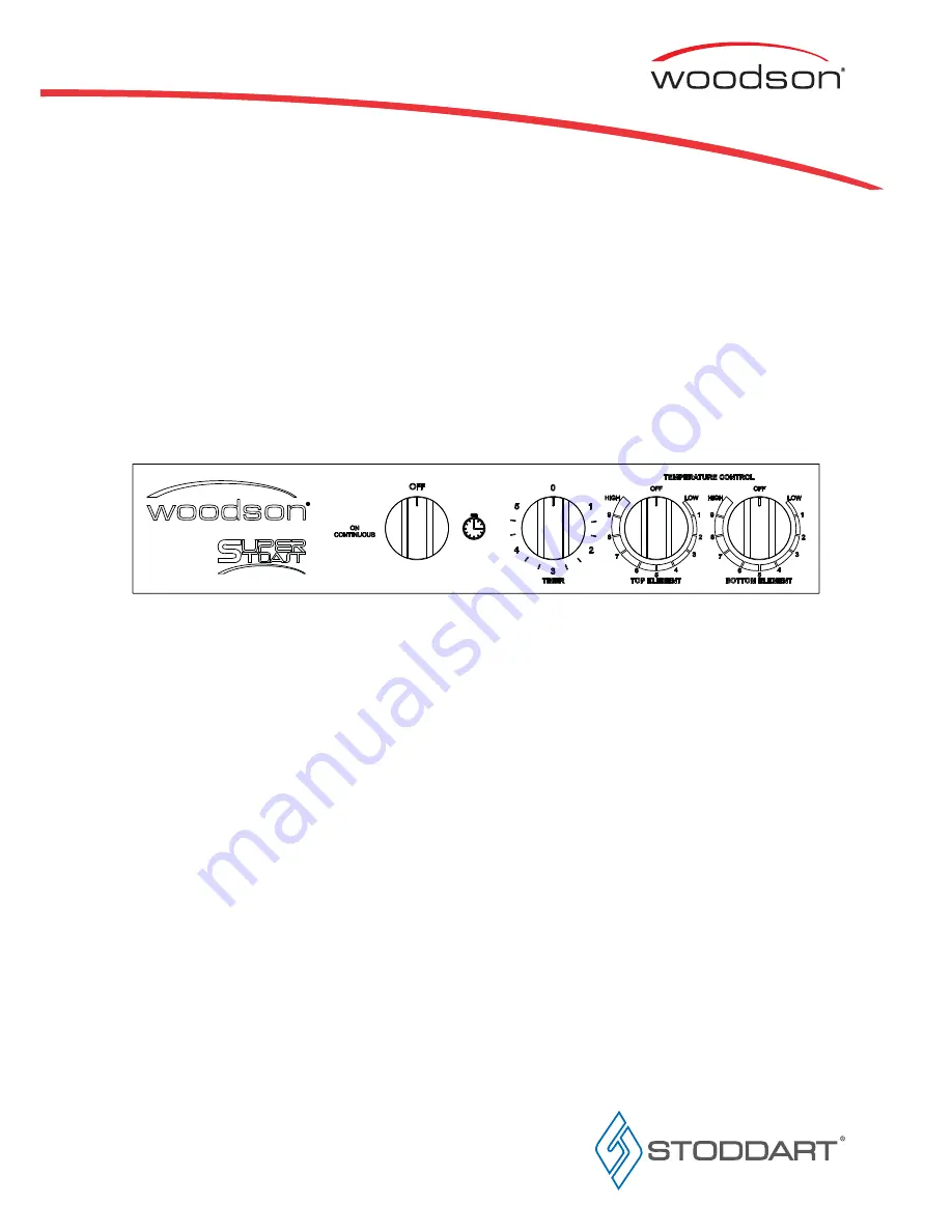 Woodson Bun 25 Specification, Installation And Operation Manual Download Page 11