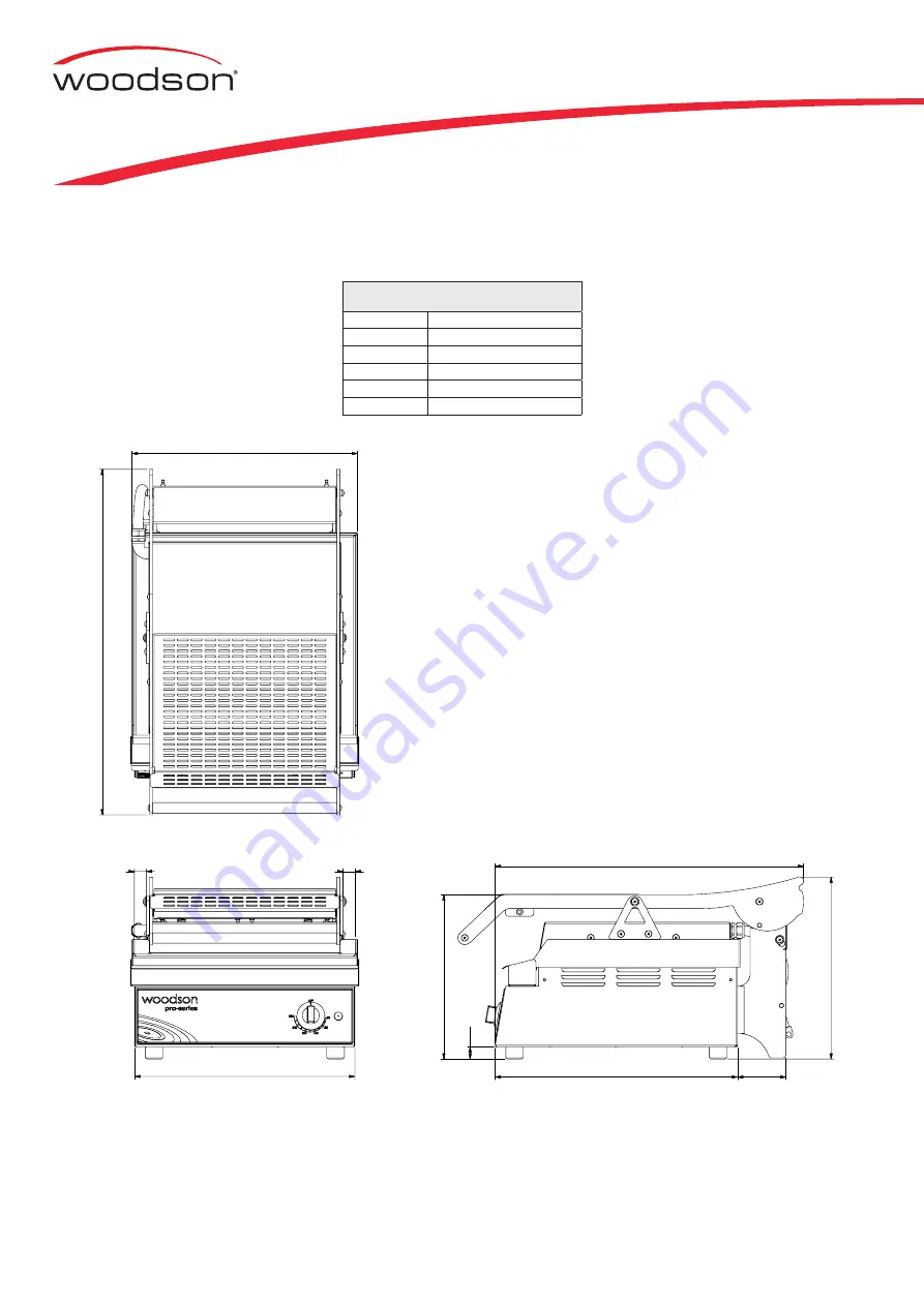 Woodson W.GPC350 Specification, Installation And Operation Manual Download Page 10