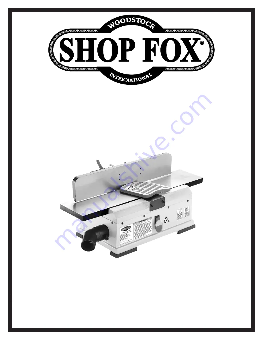 Woodstock Shop Fox W1694 Скачать руководство пользователя страница 1