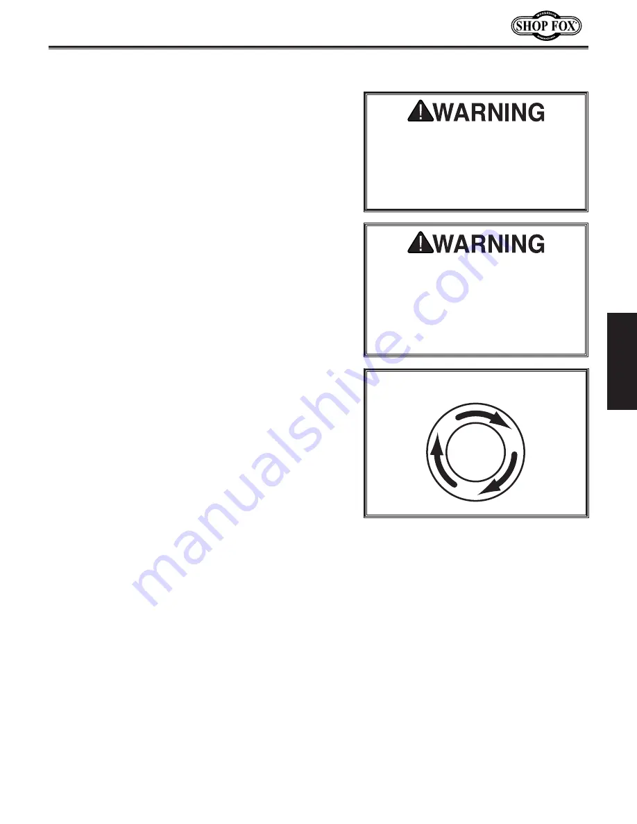 Woodstock ShopFox W1763W Owner'S Manual Download Page 23