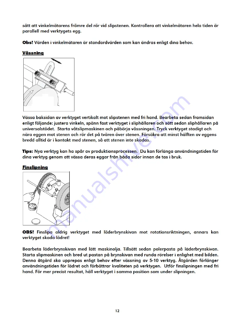 Woodtec XW116 Instruction Manual Download Page 12