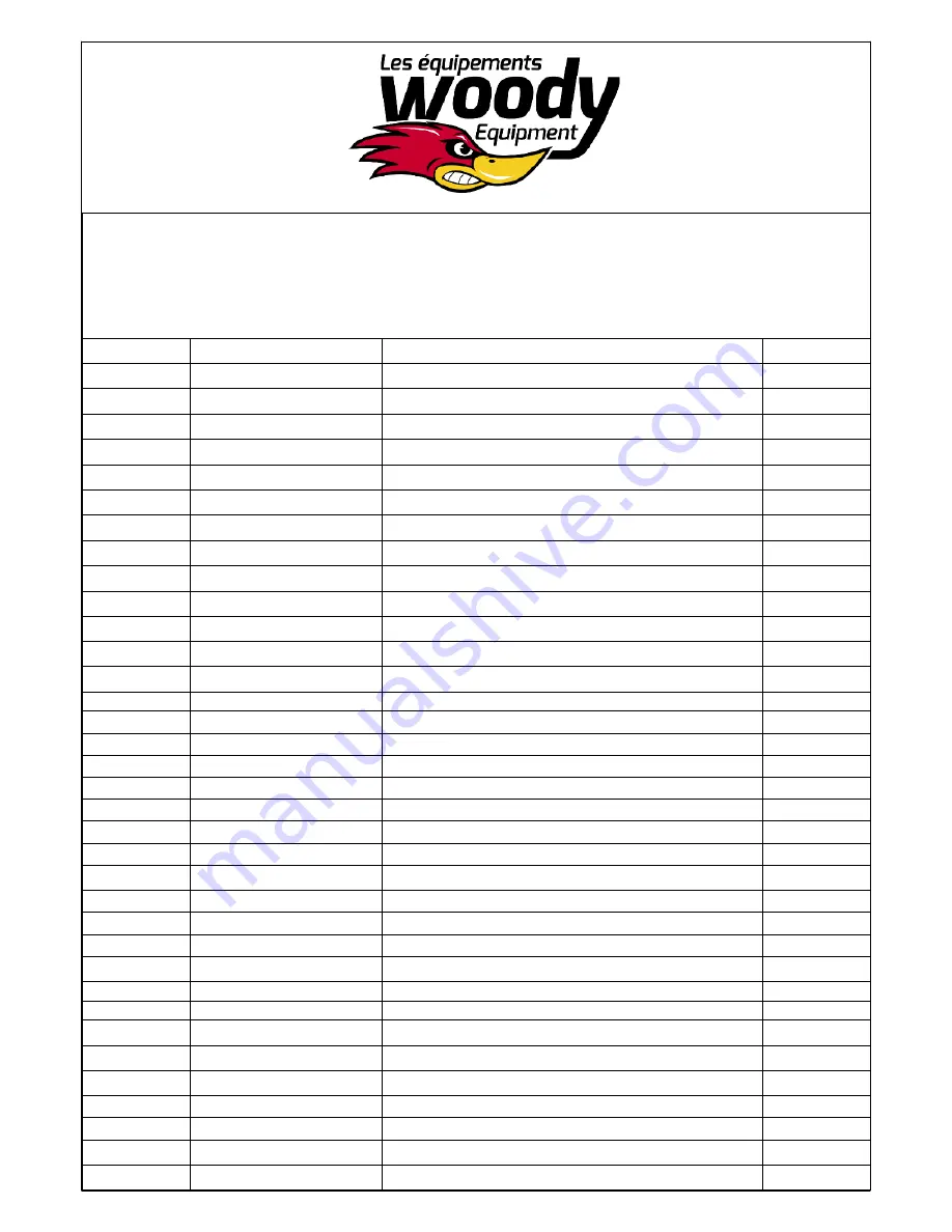 Woody 130 HD Operator'S Manual Download Page 9