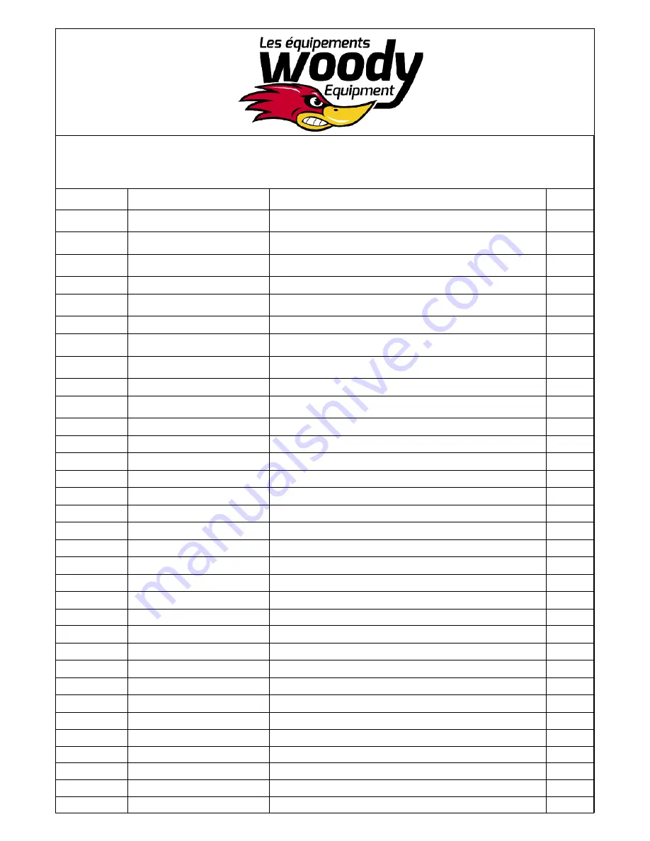 Woody 130 HD Operator'S Manual Download Page 11