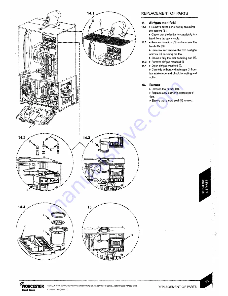 Worcester GREENSTAR 25CDi GC Instruction Manual Download Page 47