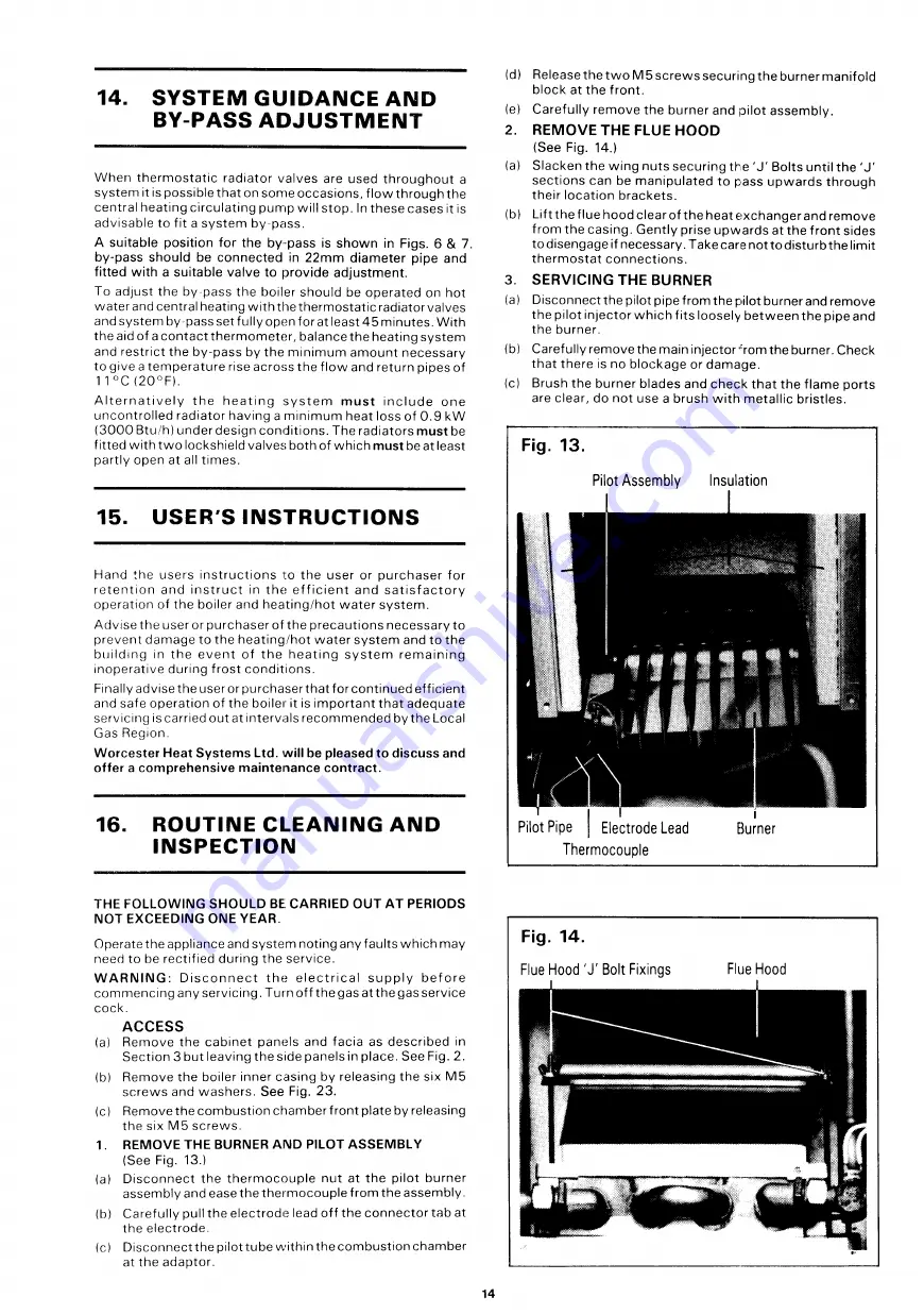 Worcester Highflow 3.5 OF Installation And Servicing Instructions Download Page 14