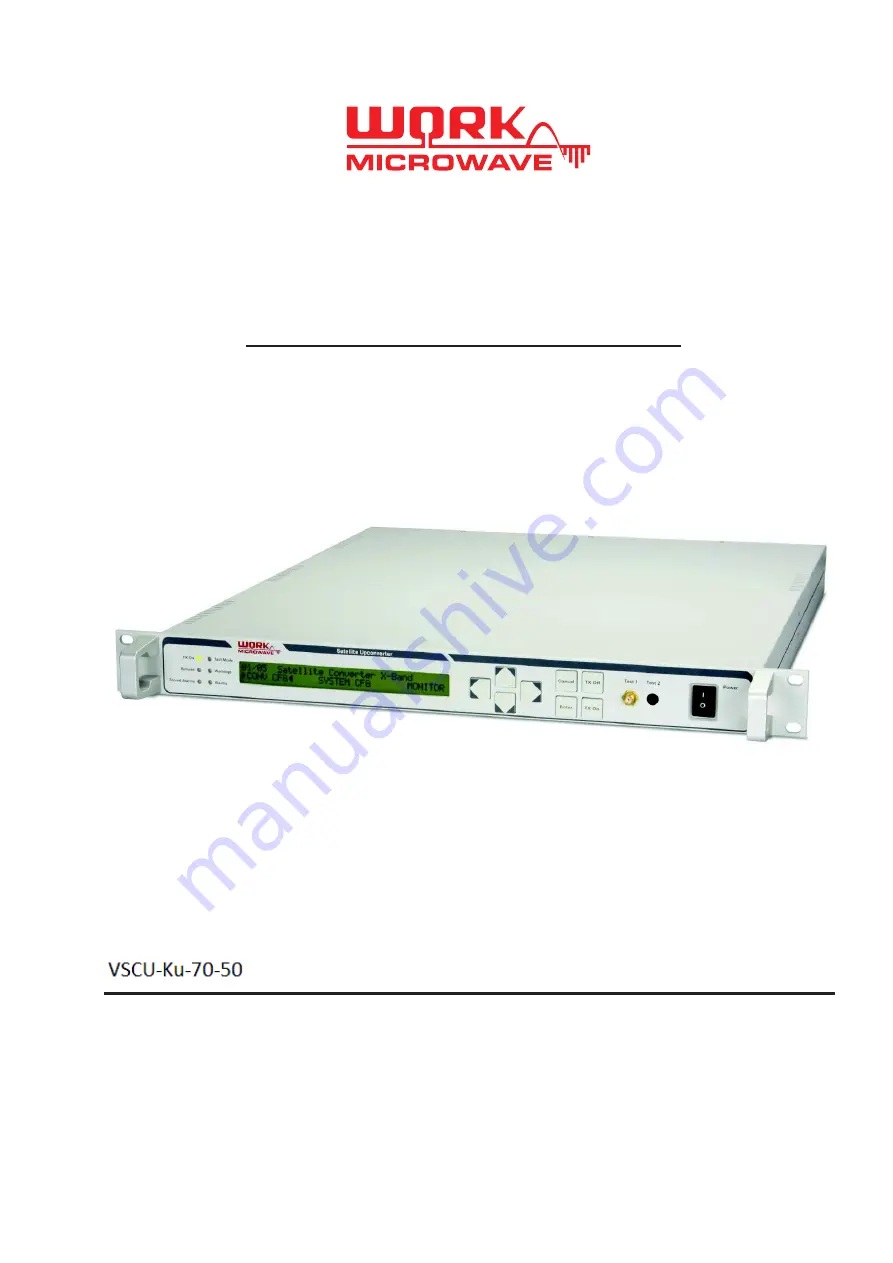 Work Microwave VHCU User Manual Download Page 1