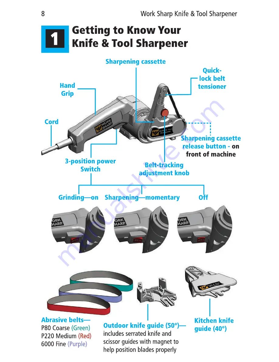 Work Sharp KNIFE & TOOL SHARPENER User Manual Download Page 8