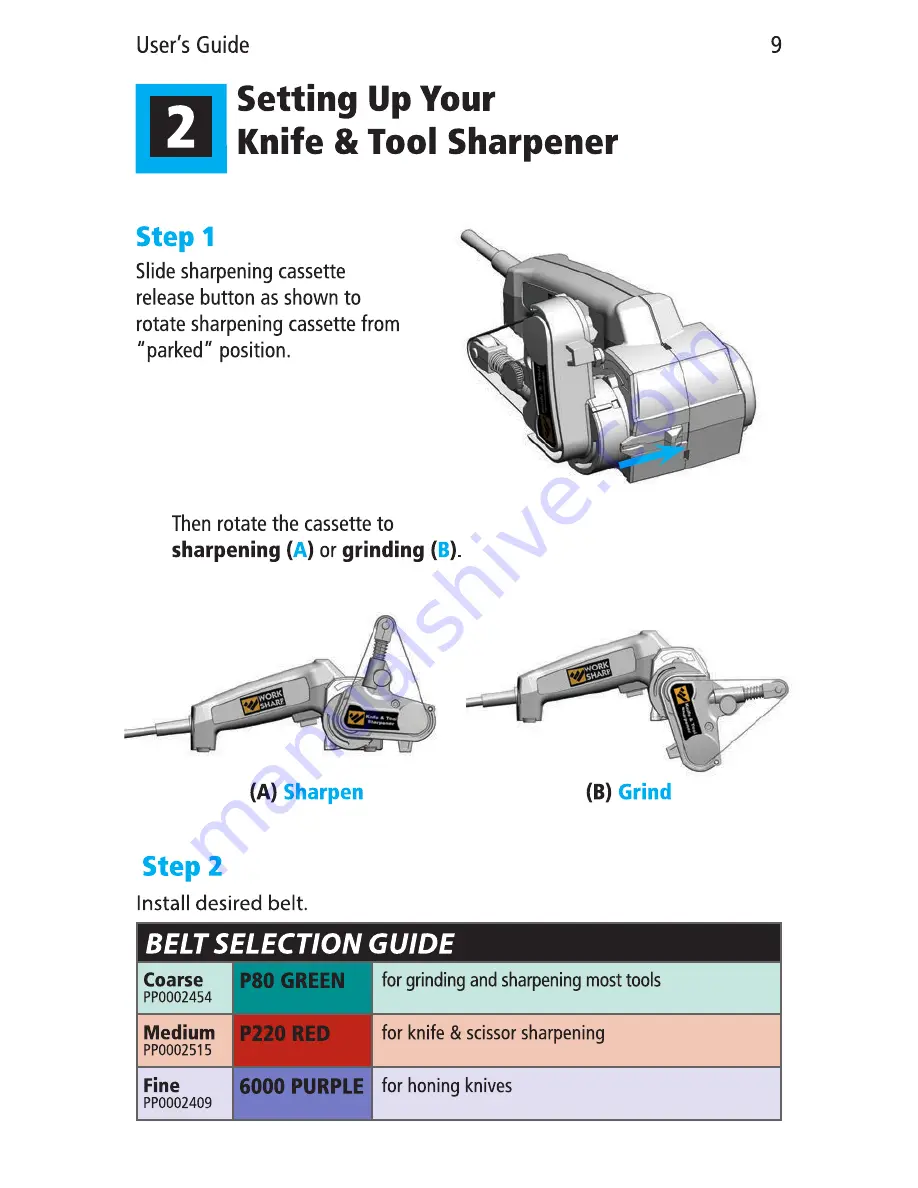 Work Sharp KNIFE & TOOL SHARPENER User Manual Download Page 9