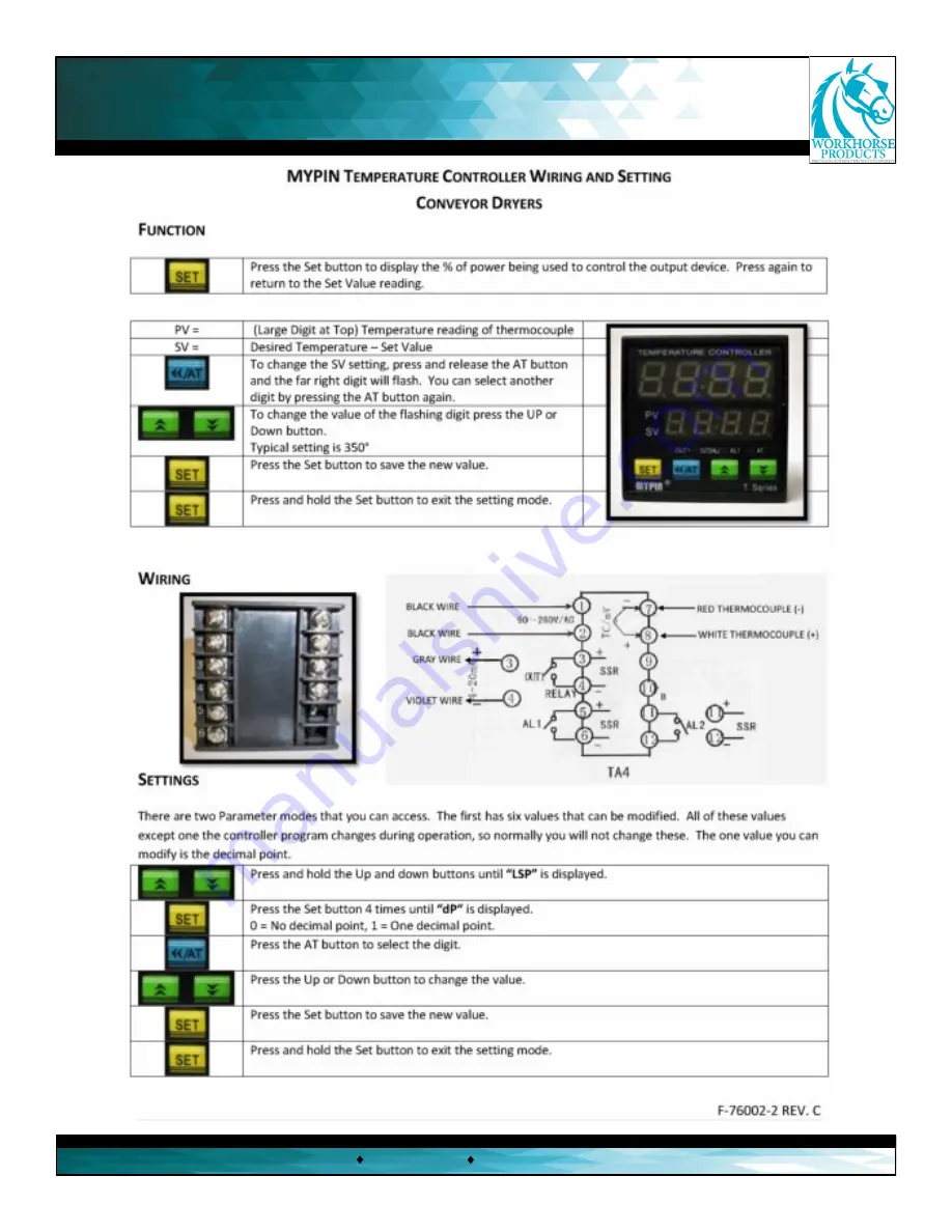 Workhorse Powerhouse Quartz 2608 Owner'S Manual Download Page 21