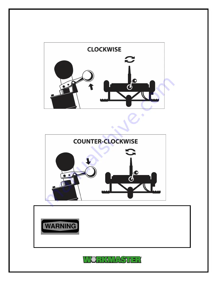 WORKMASTER GO-A3-PW Operator'S Manual Download Page 13