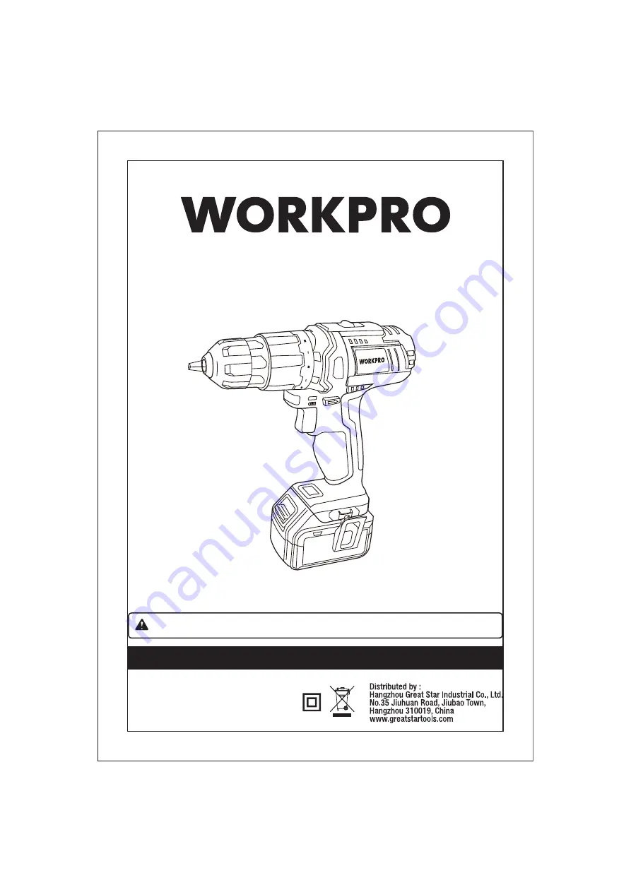 WorkPro W004532A Operator'S Manual Download Page 1