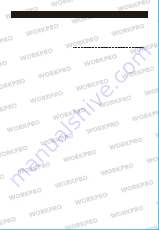 WorkPro W125048A Safety And Operating Instructions Manual Download Page 15