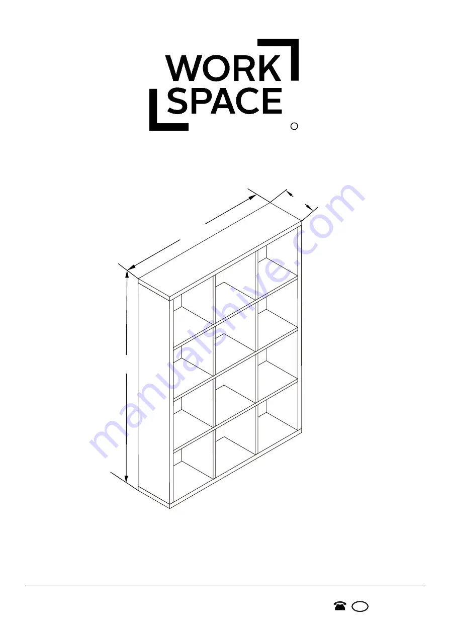 Workspace Moda 12 Cube cubby Instruction Manual Download Page 1