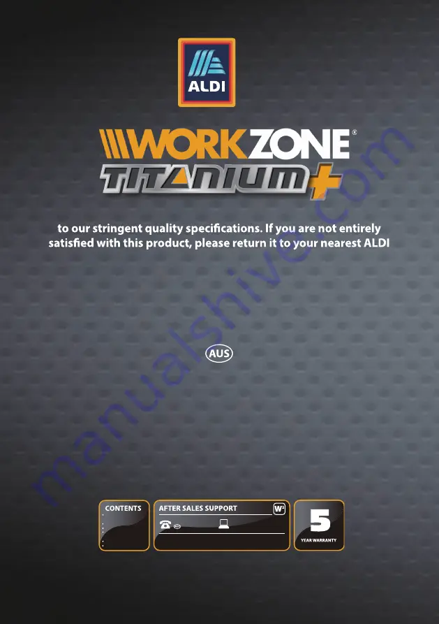 Workzone Titanium+ AG36 Instruction Manual Download Page 36