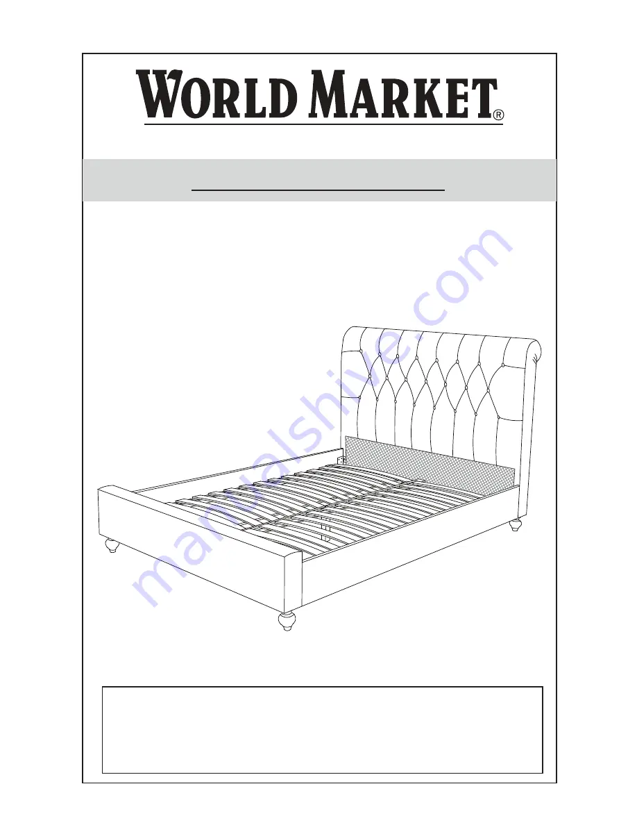 World Market Erin Cute As A Button Queen Bed Assembly Instructions Manual Download Page 1