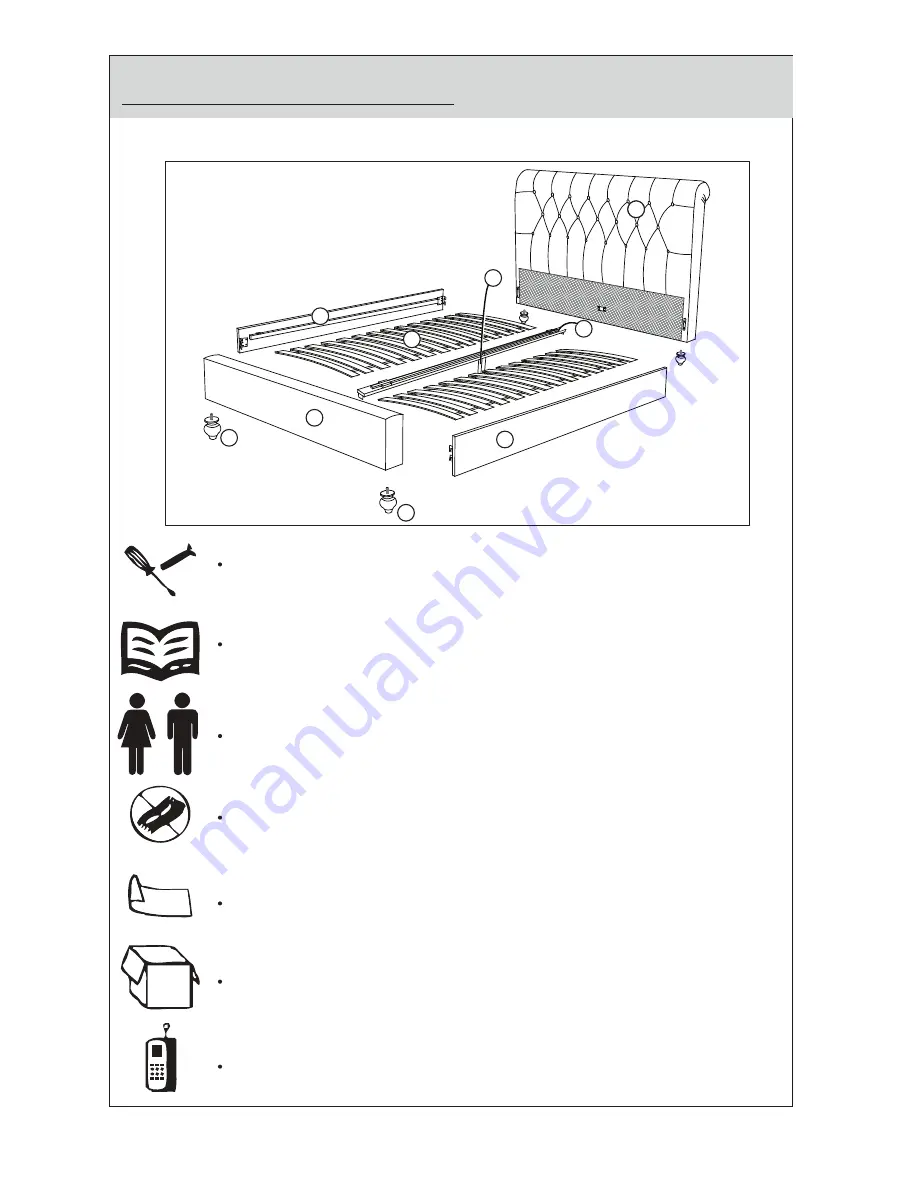 World Market Erin Cute As A Button Queen Bed Скачать руководство пользователя страница 3