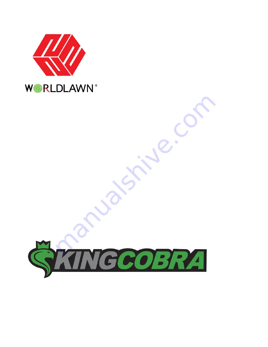 Worldlawn WYK52ECV7495 KingCobra Operator'S Manual Download Page 1