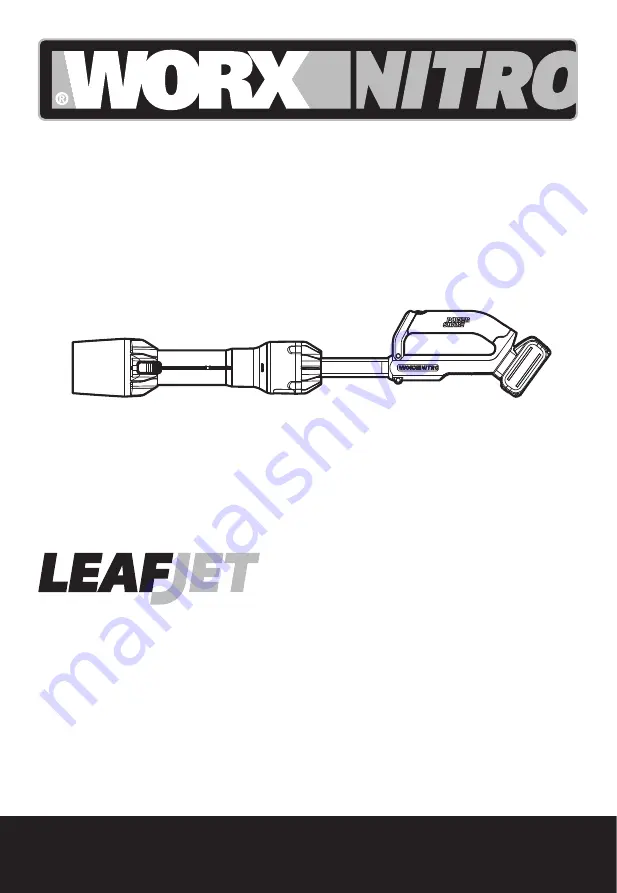 Worx Nitro LEAFJET WG543E Скачать руководство пользователя страница 1