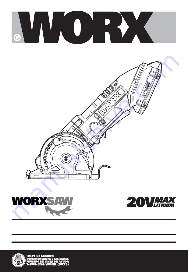 Worx WorxSaw WX523L Manual Download Page 1