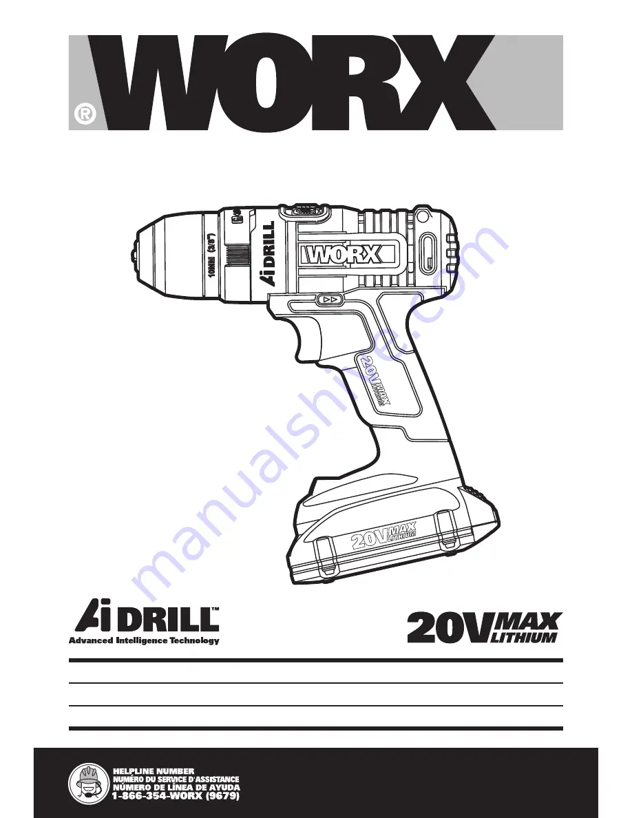 Worx WX178L Operating Instructions Manual Download Page 1