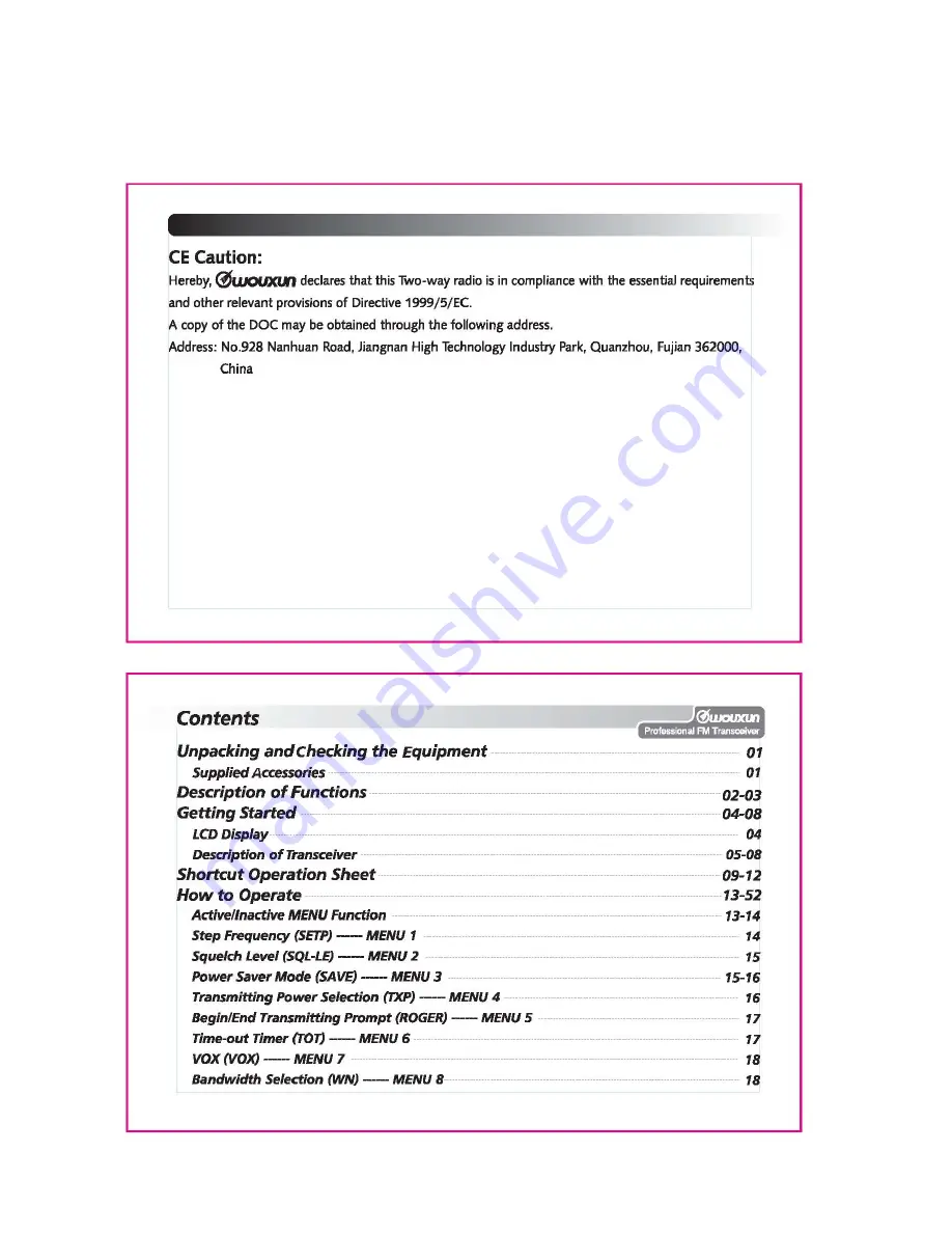 Wouxun KG-UV6X Скачать руководство пользователя страница 6