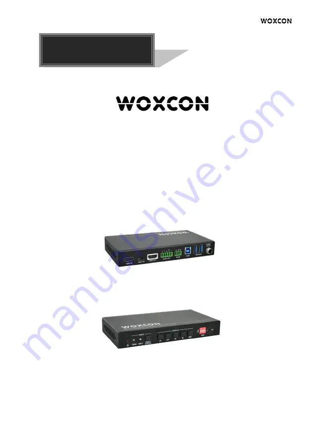 Woxcon SCU21E-CODEC User Manual Download Page 1