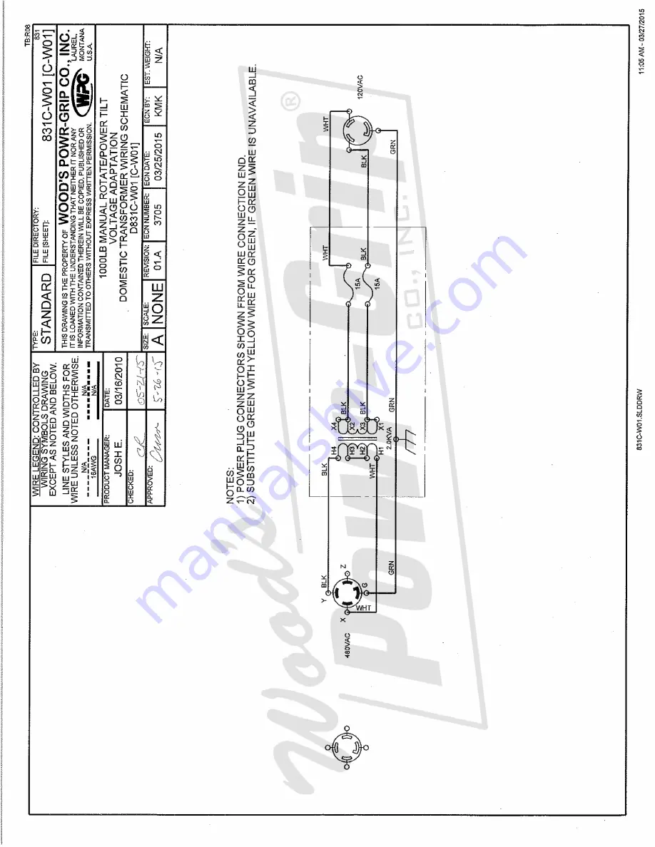 WPG MRPTHD1211LAC Operating Instructions Manual Download Page 38