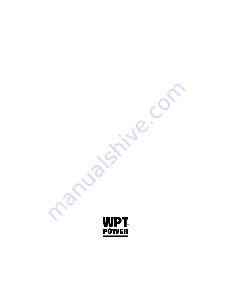 WPT POWER WPD-05 Installation & Maintenance Manual Download Page 9