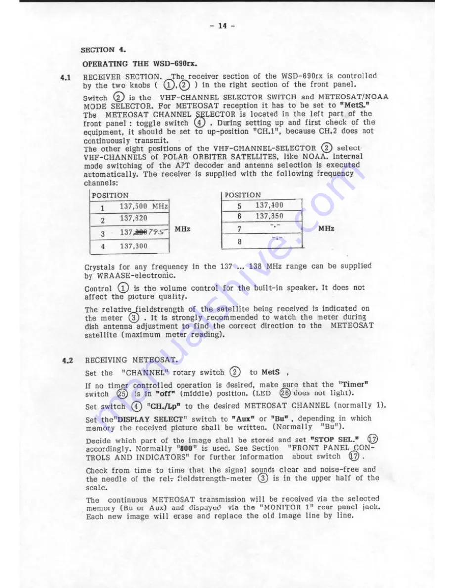 WRAASE electronic WSD-690rx Operating Manual & Technical Documentation Download Page 19