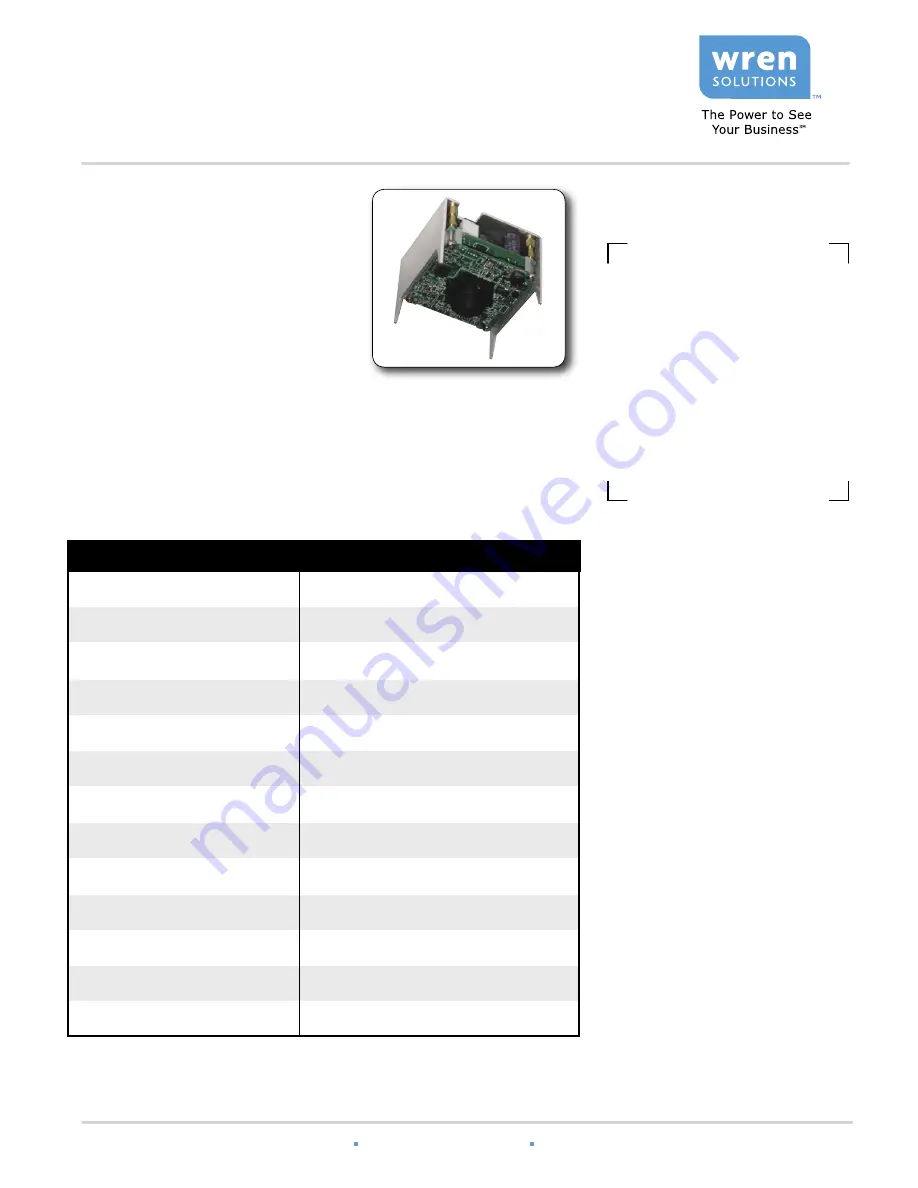 Wren CCK014P4M Product Information Download Page 1