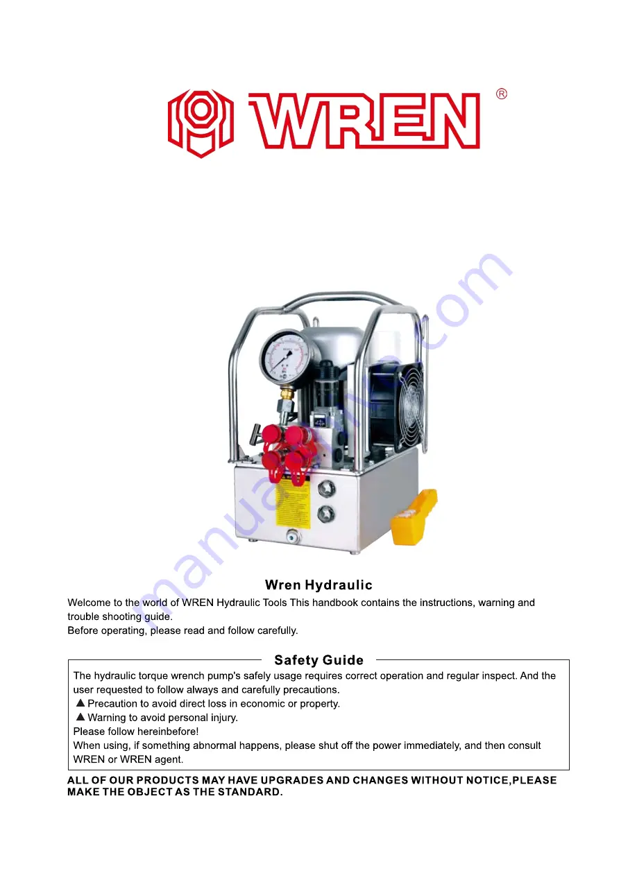 Wren KLW4000 Series Operation And Maintenance Manual Download Page 1