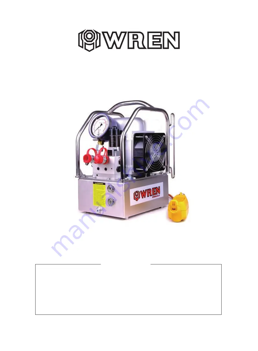 Wren KLW4100 Series Operation And Maintenance Manual Download Page 1