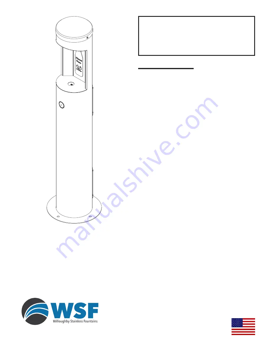 WSF CWBF-1 Installation & Operation Manual Download Page 1